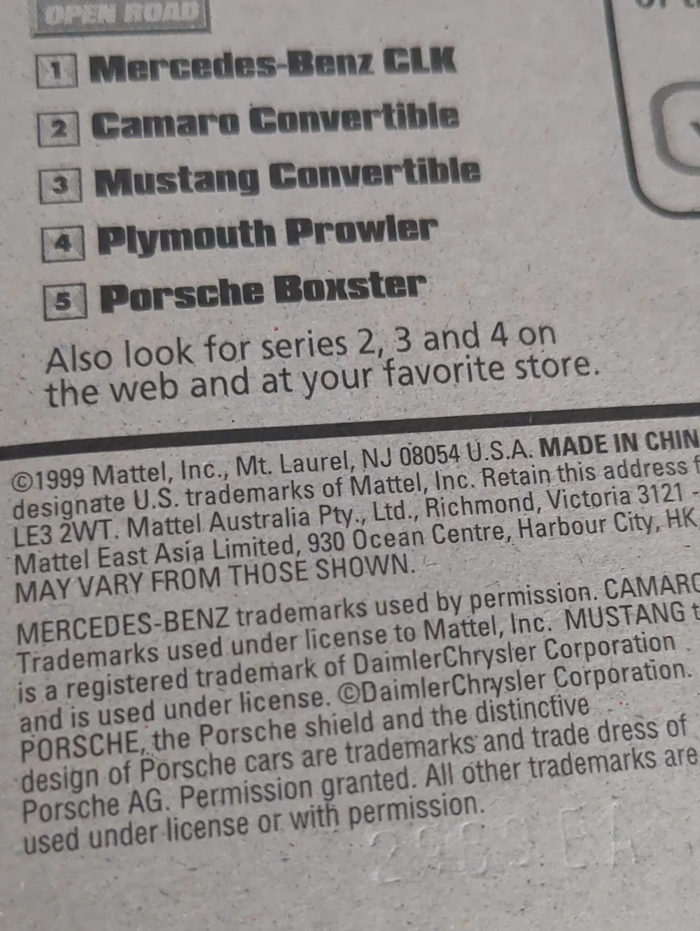 Matchbox Camaro Convertible 1999 Chevrolet Red #2/100